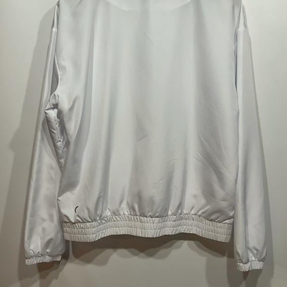 Zyia Jacket, Zip-Up, White Navy, Windbreaker, Pockets, Size Large - Picture 11 of 12